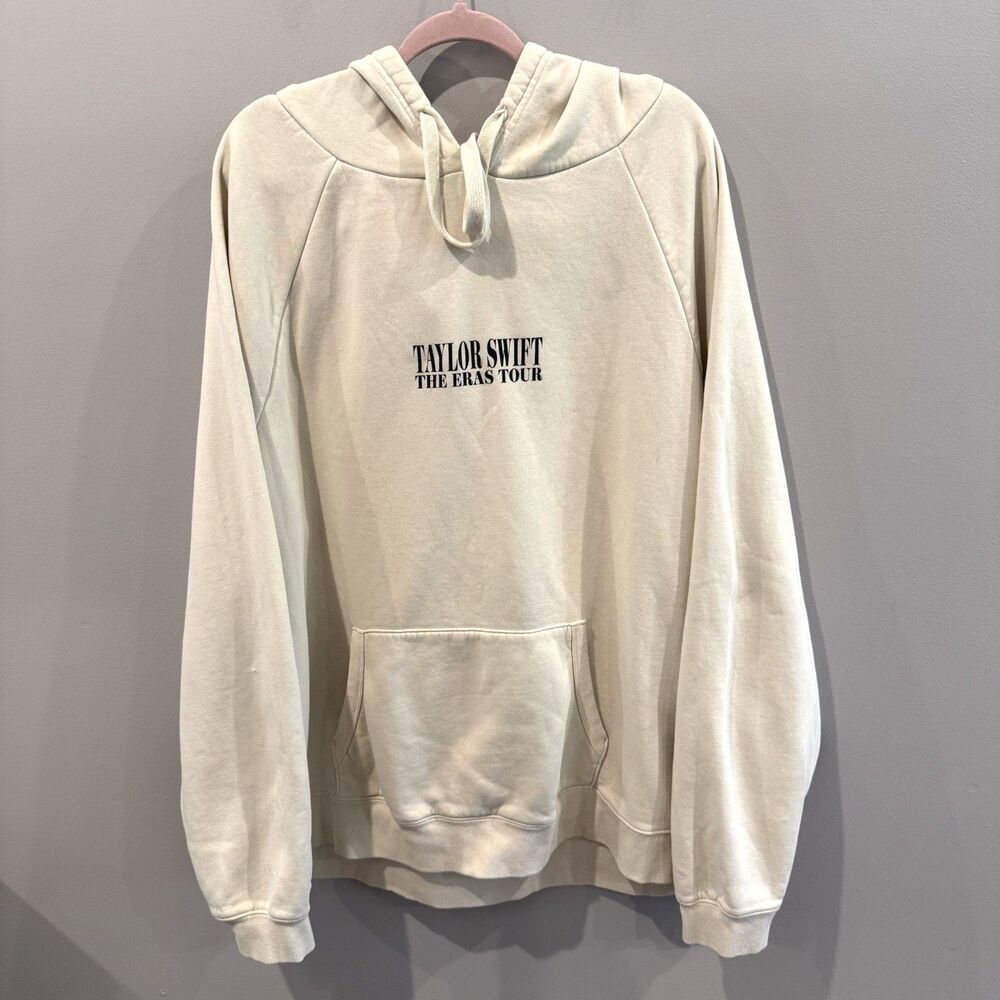 Official Taylor Swift The Eras Tour Hoodie Cream Beige Collage Merch 3X Pullover